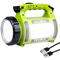 Los mejores  - EULOCA Linterna de Cámping Recargable LED - linterna de camping multifuncional con 2600mAh Power Bank- para Senderismo…